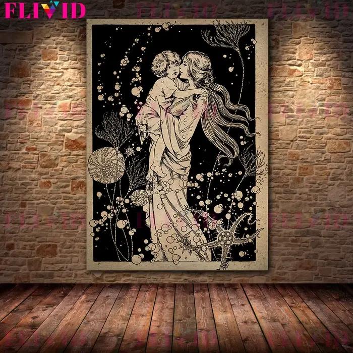 Peinture sur toile d'art mural vintage