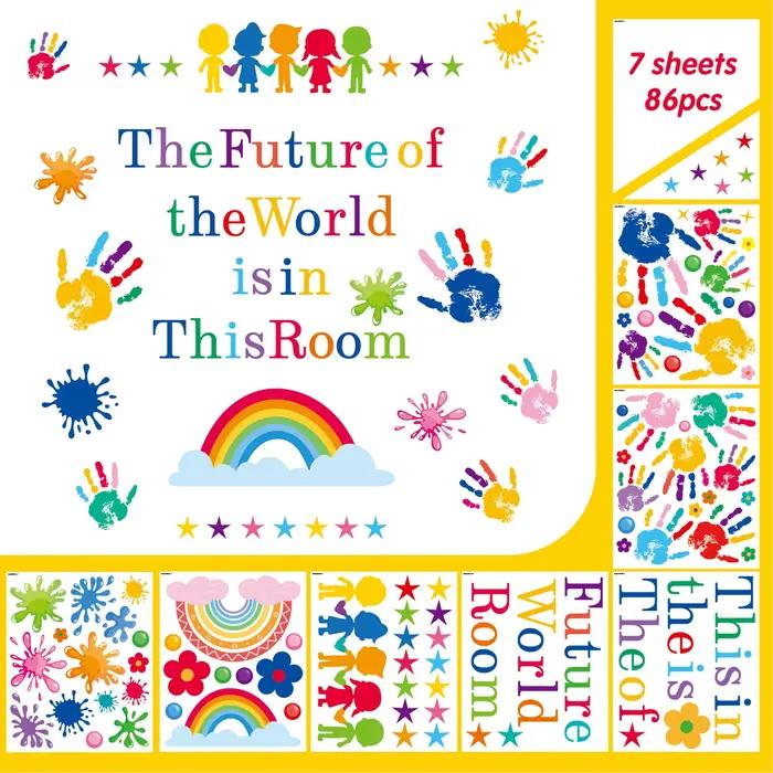 Autocollant mural coloré pour chambre d'enfant