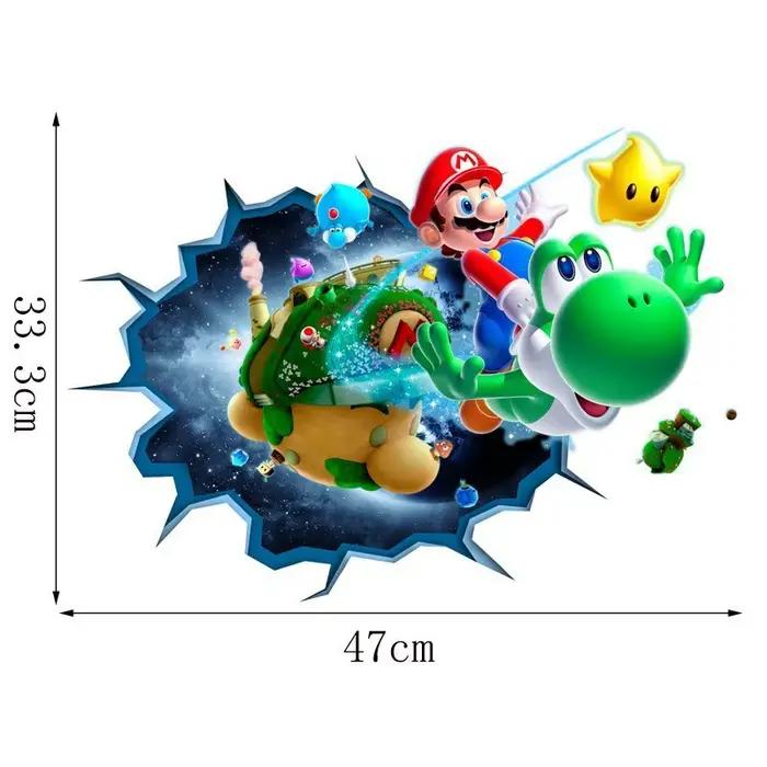 Sticker mural 3D Mario