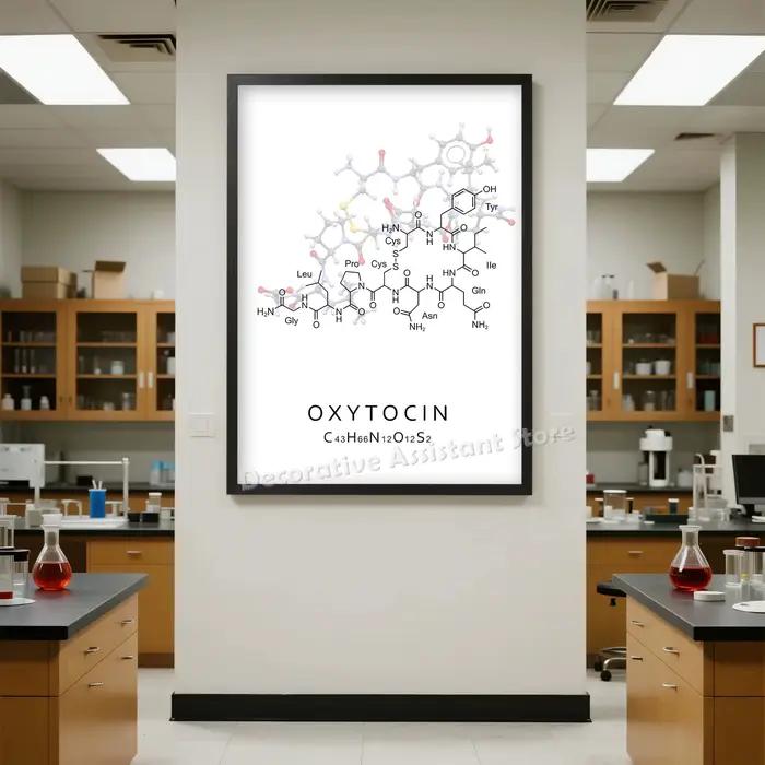 Affiches d'art moléculaire chimique : Dopamine