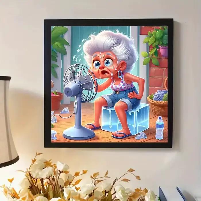 Peinture acrylique par numéros pour grand-mère, peinture par numéros sur toile, coloriage par numéros pour adultes, art numérique