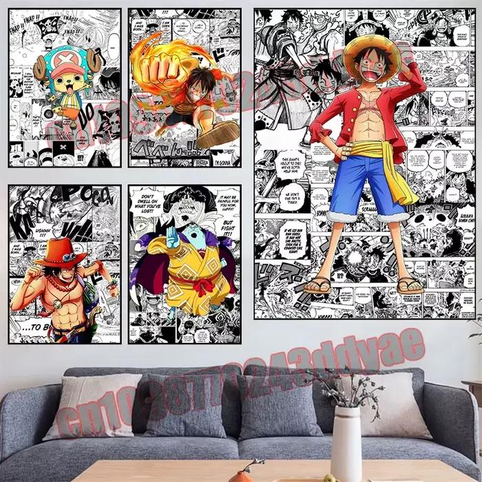 Affiche familiale moderne une pièce imprimée Luffy Zoro