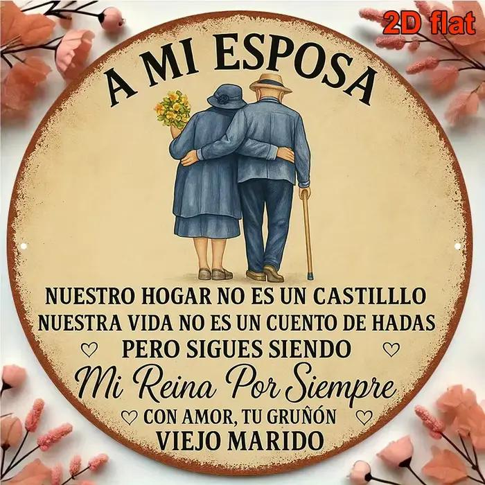 Plaque d'amour espagnole Vintage plate 2D
