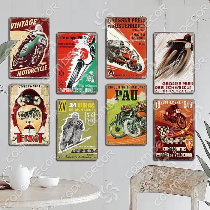 Affiche de moto Vintage