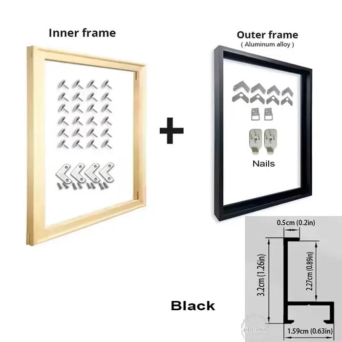 Bricolage intérieur et extérieur encadré