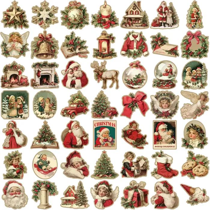 Autocollants Muraux Rétro Mignons du Père Noël pour Enfant
