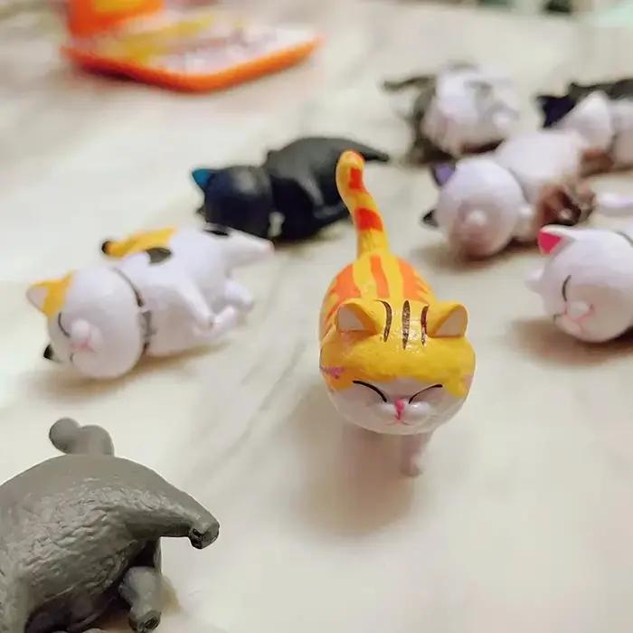Nouveau! Mini Figurines de chaton mignon Kawaii