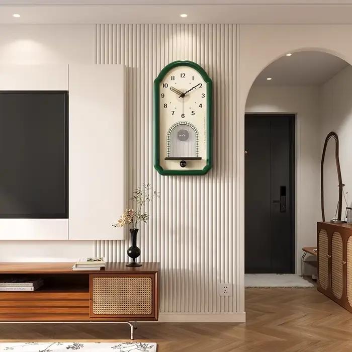 Horloge murale rétro suspendue pour salon