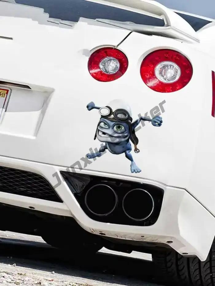 Crazy Frog – autocollants de moto et de voiture, dessin animé de grenouille drôle, décoratif, accessoires de voiture, décalcomanies imperméables