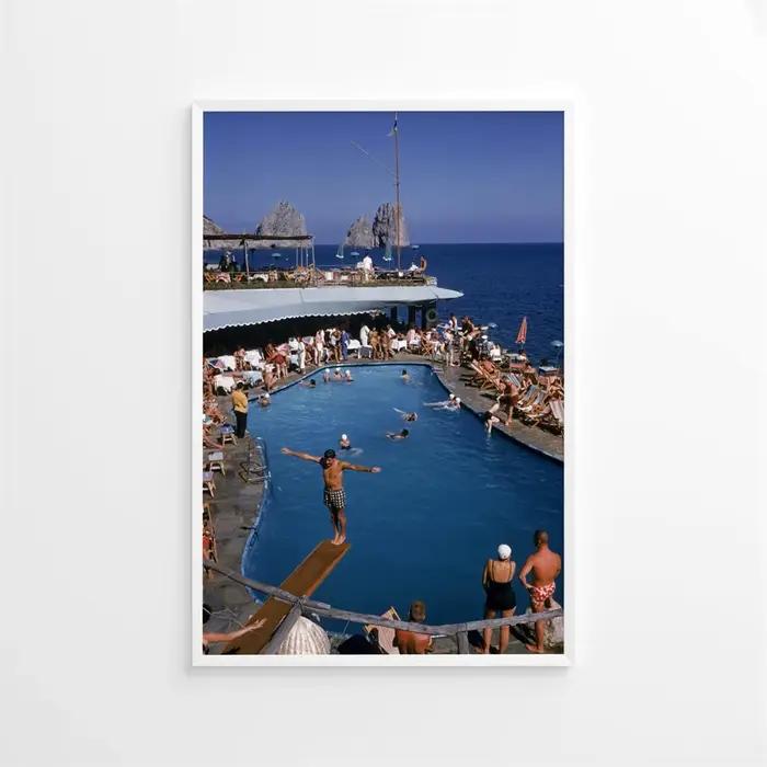 Schlankes tablier Marisa Berenson impression affiche plage piscine toile peinture maison chambre salon décor Cuadros