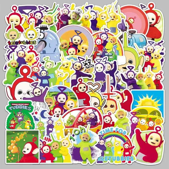 50 autocollants de dessins animés Teletubbies