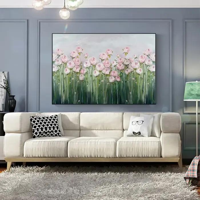 Peinture florale, décoration murale