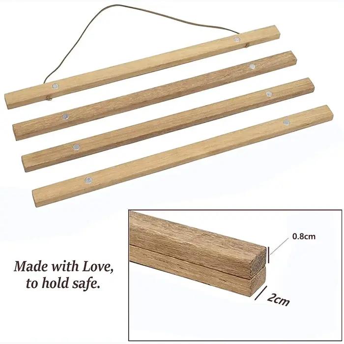 Cintre magnétique en bois pour affiches
