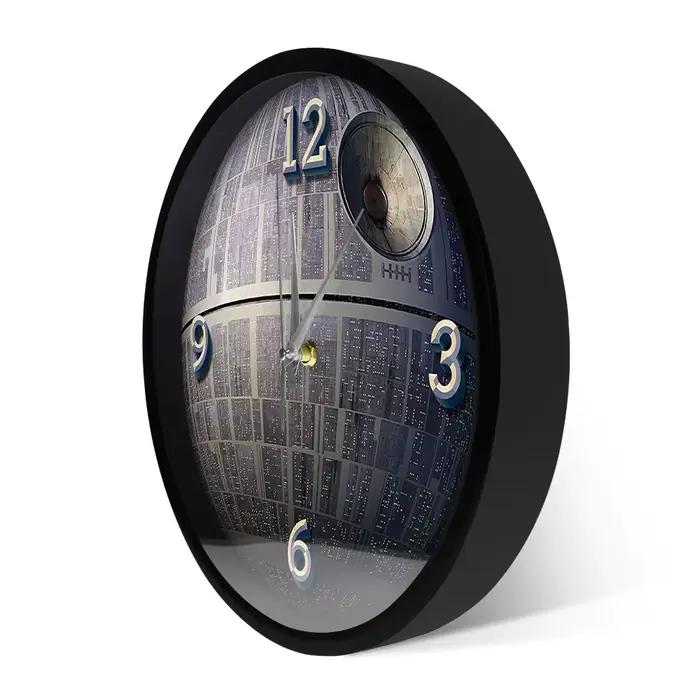 Horloge murale 3D à motif d'étoiles de la mort
