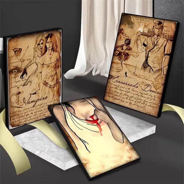 Affiches de fille diable Sexy, Vampire d'horreur, monstre mythique, loup-garou, sorcellerie magique, peinture sur toile esthétique, décoration de salle