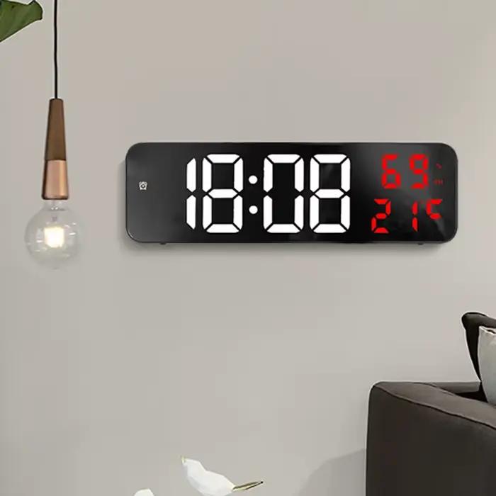 Horloge murale numérique à grand écran LED