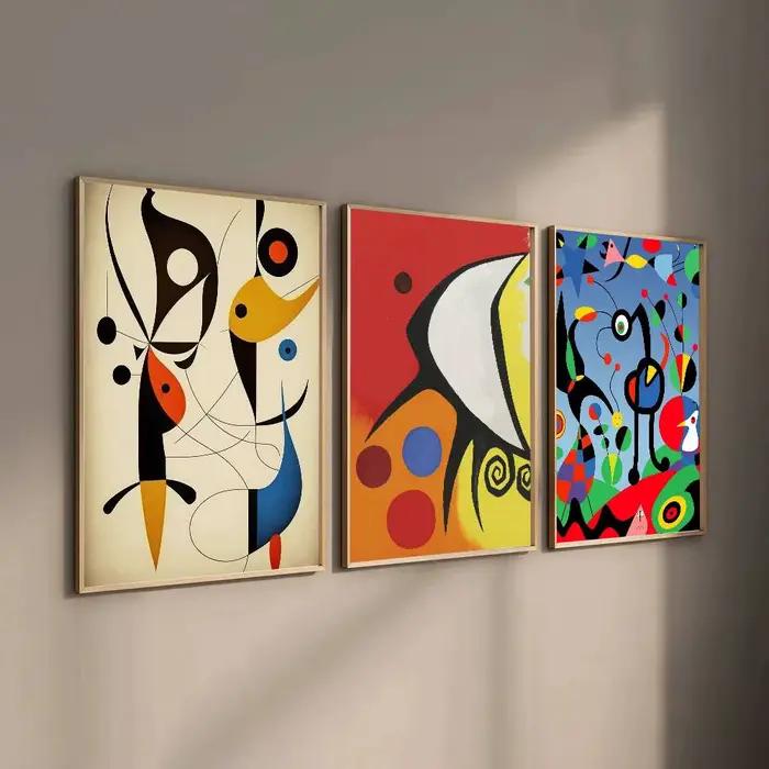Affiche d'art moderne j-oan Miro surréalisme