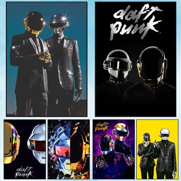 Daft Punk 1997 Album peinture calligraphie toile affiche: sans plis imperméable Durable tous les espaces décoration murale
