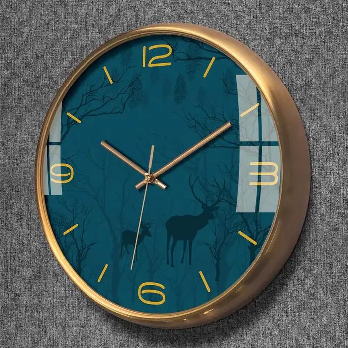 Grande Horloge Murale Vintage en Bois Massif