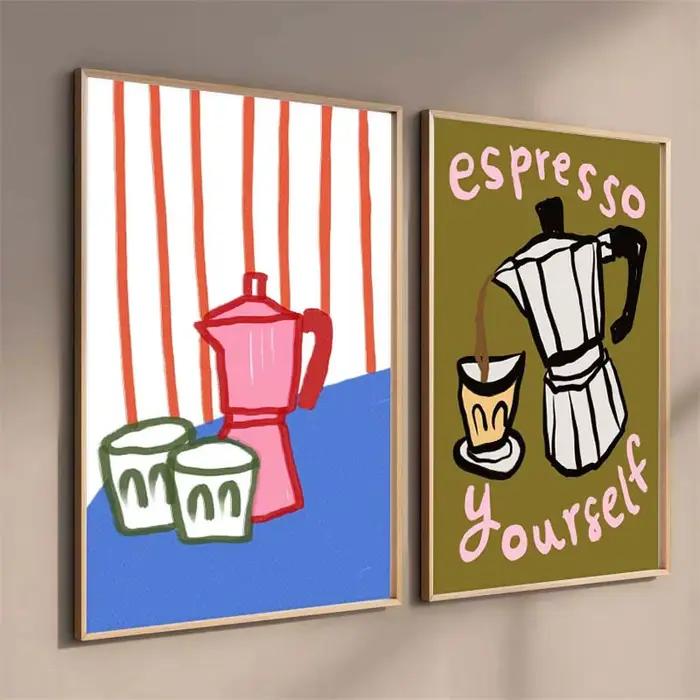 Affiches et imprimés de café expresso Latte