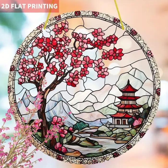 Attrape-soleil mural en verre acrylique peint