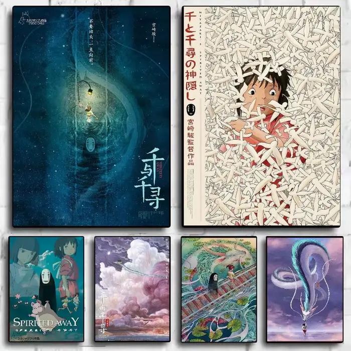 Ghibli Miyazaki Hayao s-spirit affiche classique HD Art collant mur étanche maison salon chambre Bar décoration esthétique