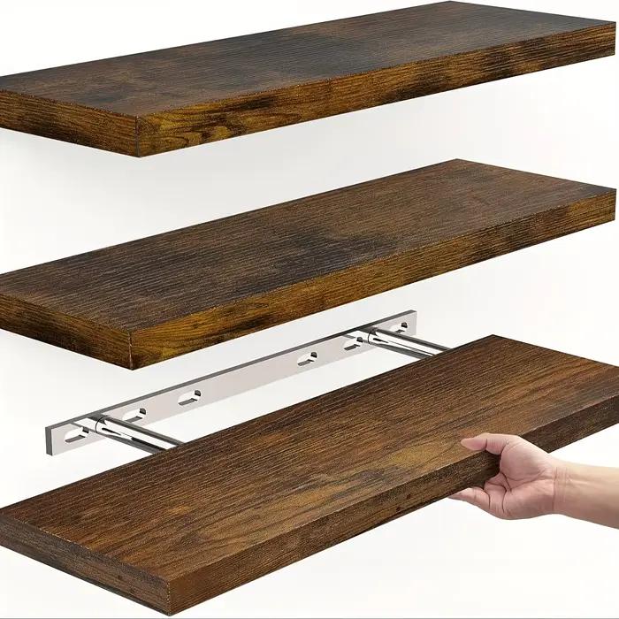 Étagère murale classique en bois massif