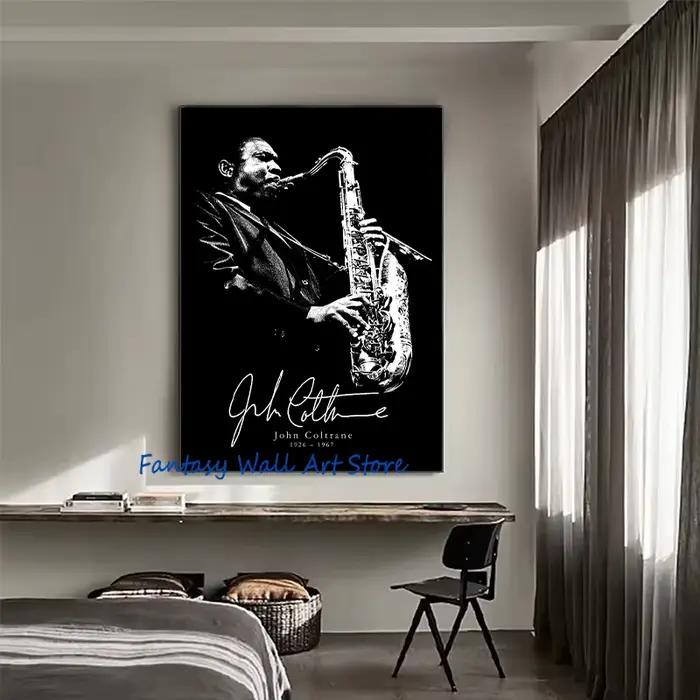 Affiche abstraite de musicien de jazz