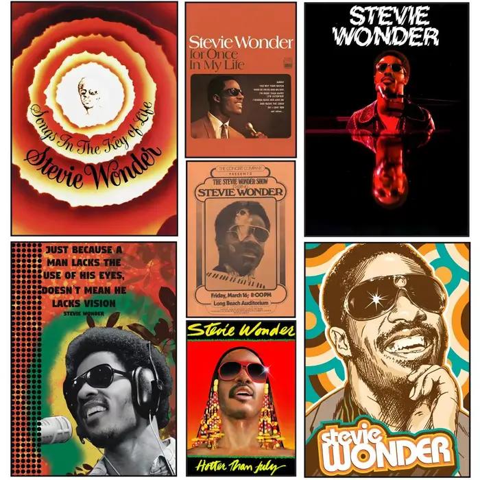 Affiche autocollante S-Stevie Wonder