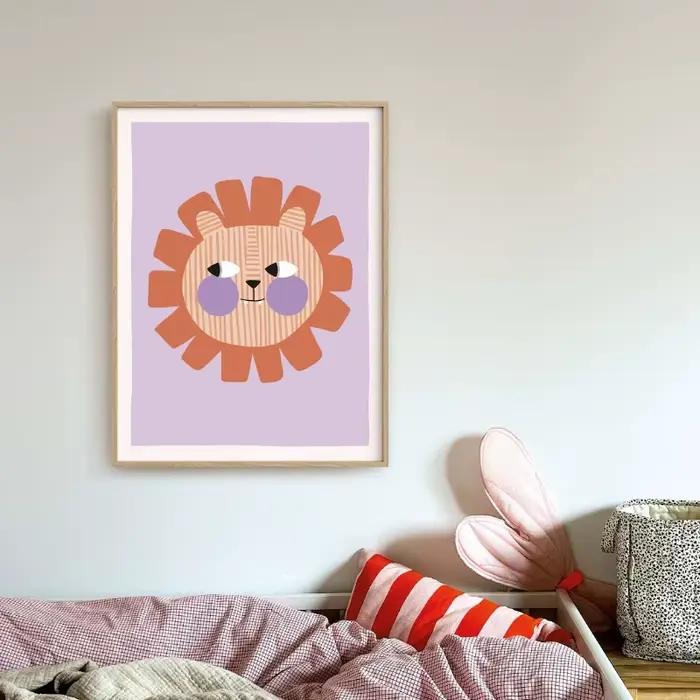 Affiche d'illustration d'animaux mignons de dessin animé
