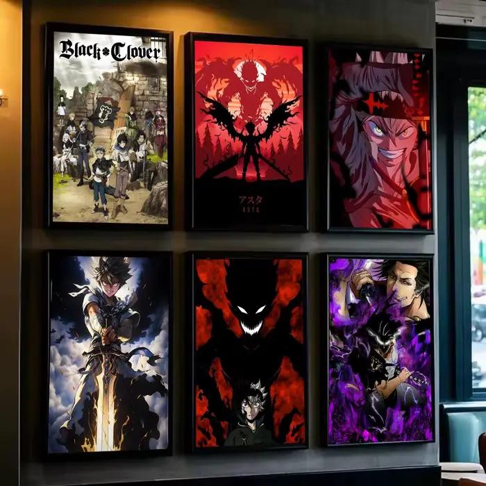 Affiche de trèfle noir Anime b