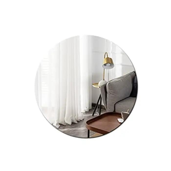 Miroir mural rond autocollant acrylique adhésif petit cercle miroirs Table maison appartement décoration Flexible Mini points décor
