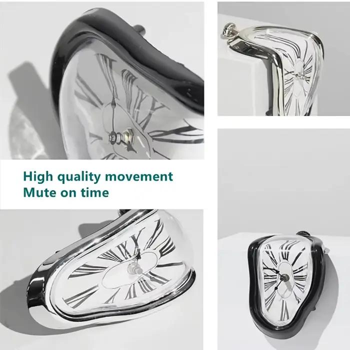 Horloge de fusion torsadée en argent Vintage