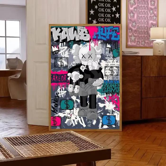 Affiche d'ours en peluche violent Graffiti