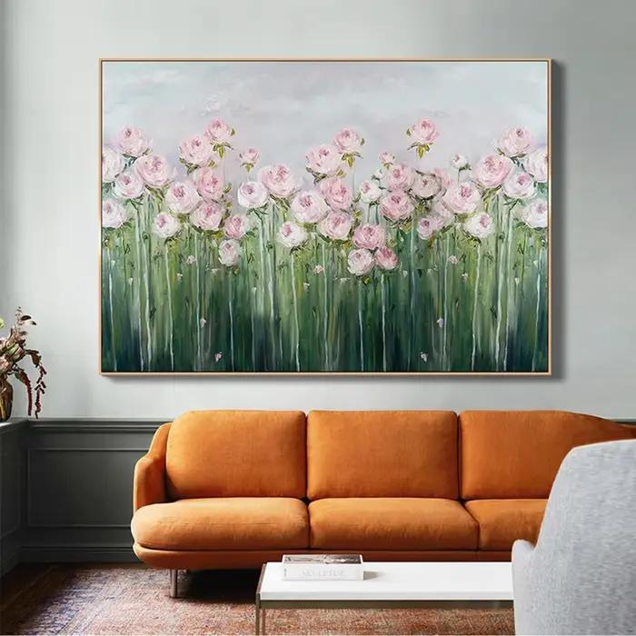 Peinture florale, décoration murale