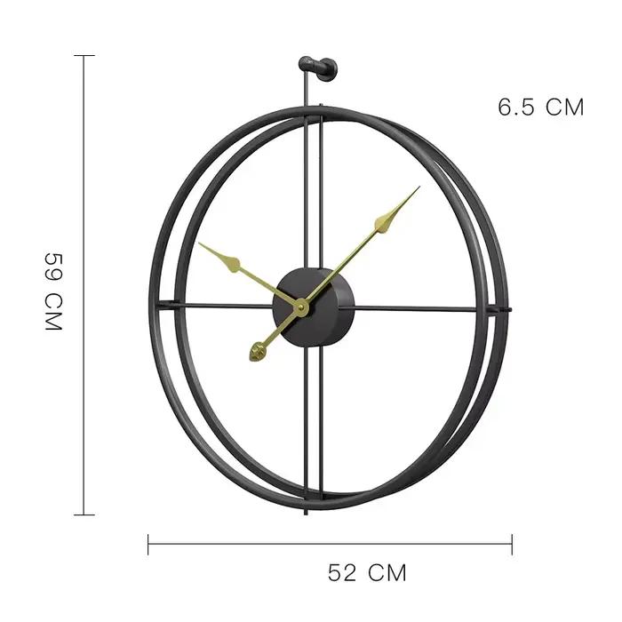Grande horloge murale silencieuse de 55 cm, design moderne, pour la décoration de la maison, du bureau, style européen, horloge murale suspendue