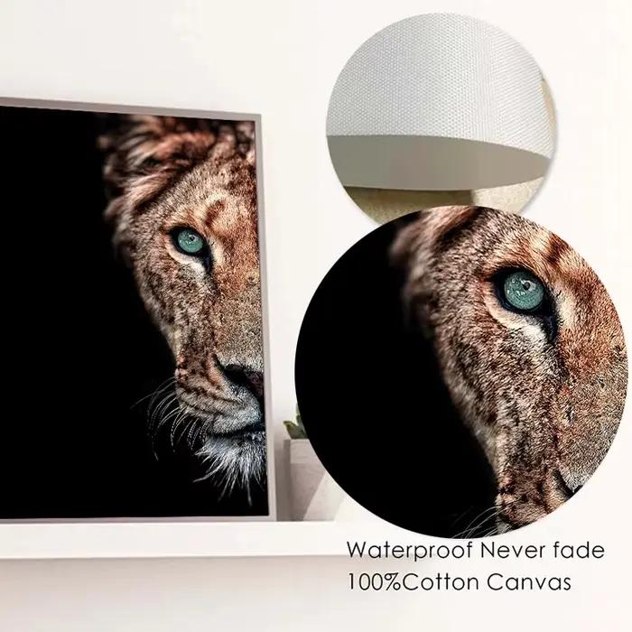 Affiches décoratives modernes du Lion et de la lionne masculine