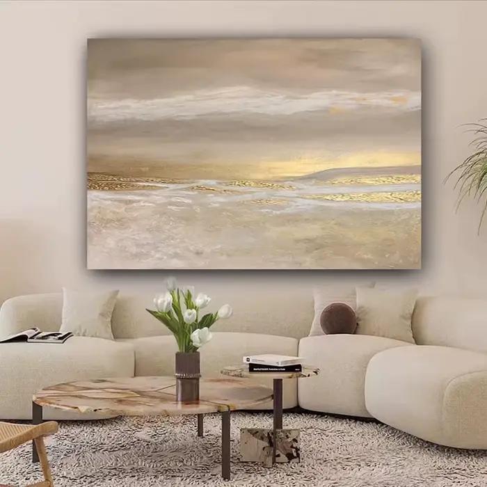 Peinture à l'huile abstraite moderne faite à la main