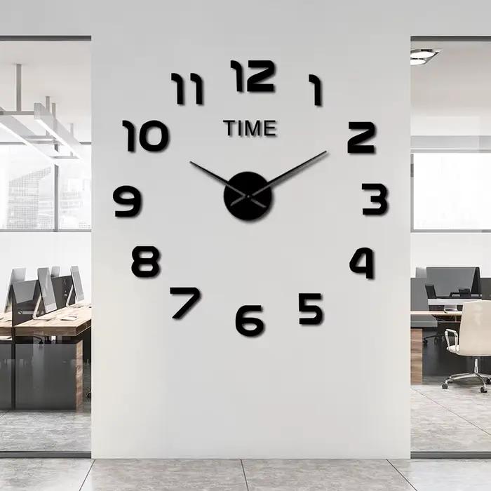 Horloge Murale 3D avec Effet Miroir