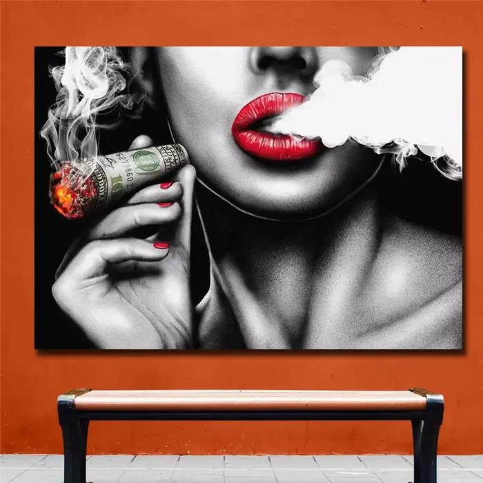 Peinture sur toile vintage sans cadre pour la décoration intérieure