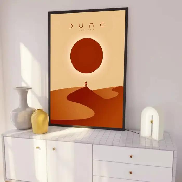 Classic Movie D-Dune Poster Self-adhesive Art Waterproof Paper Sticker Coffee House Bar Room Wall Decor
