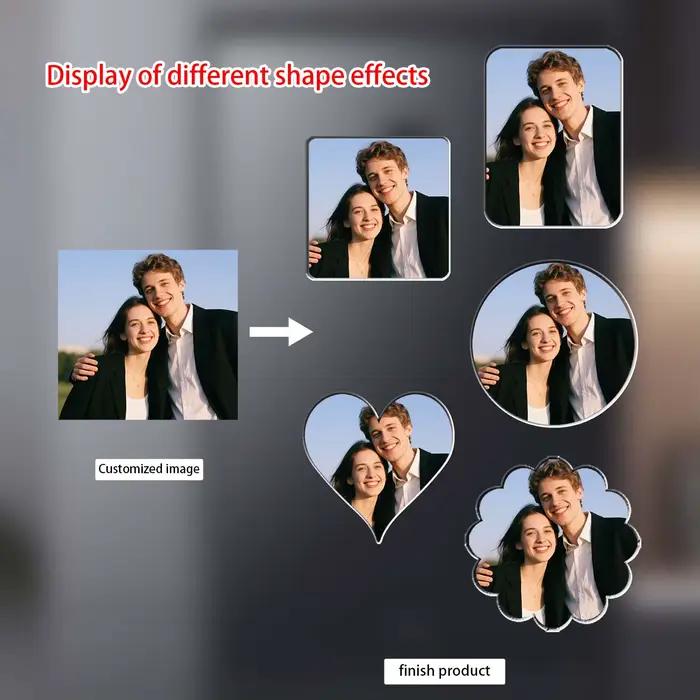 Autocollants de réfrigérateur personnalisés avec photo et texte
