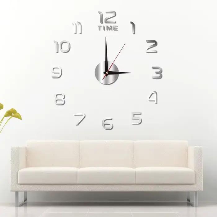 Grande Horloge Murale 3D à Quartz