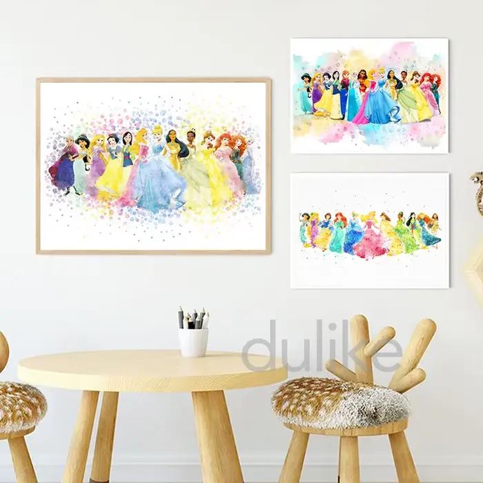 Affiche princesse aquarelle