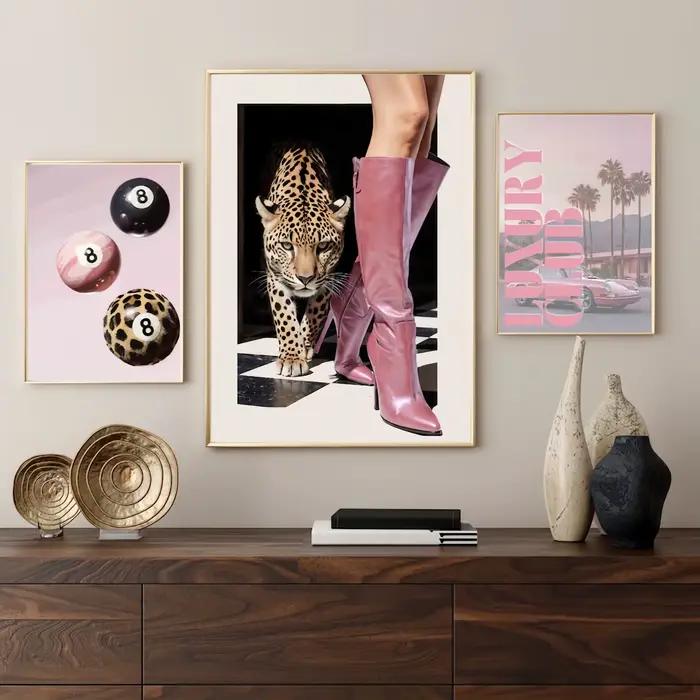 Toile d'animal guépard léopard rose