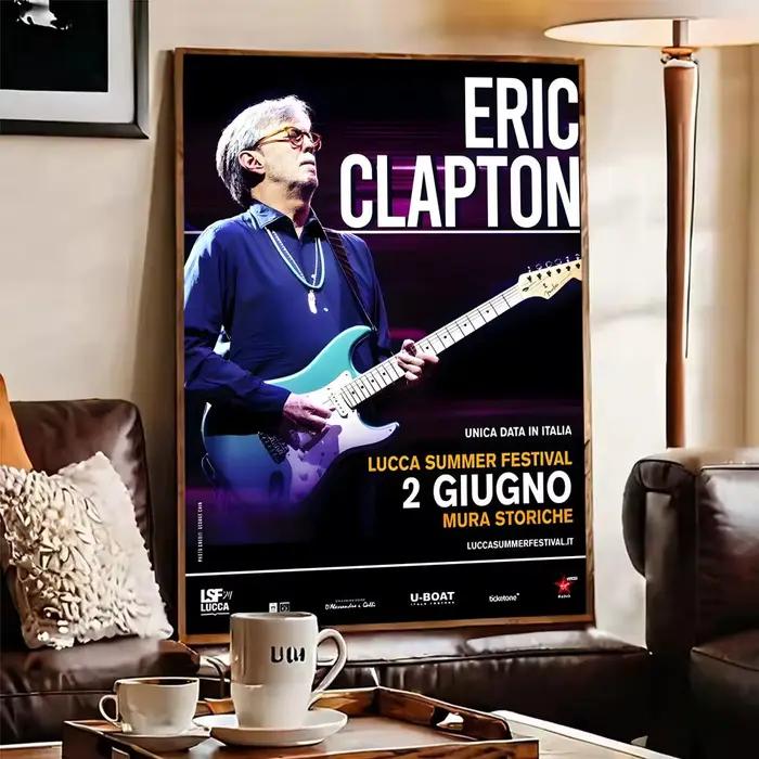 Affiche Singer E-Eric C-Clapton, autocollants muraux imperméables, décor mural amovible pour salon et chambre à coucher