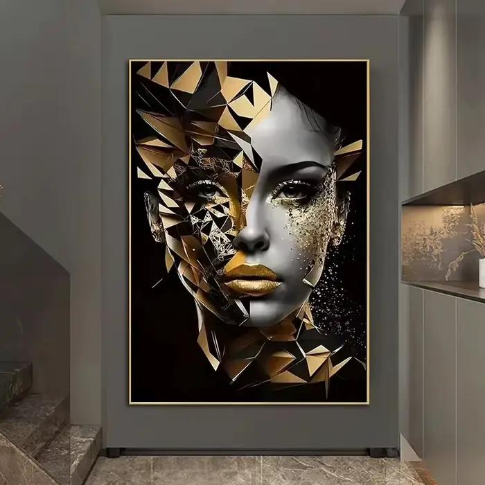 Affiche et impressions Femme Africaine Dorée