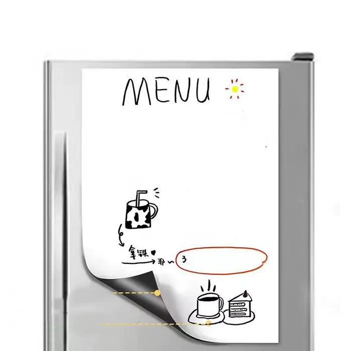 Autocollant de réfrigérateur tableau blanc magnétique