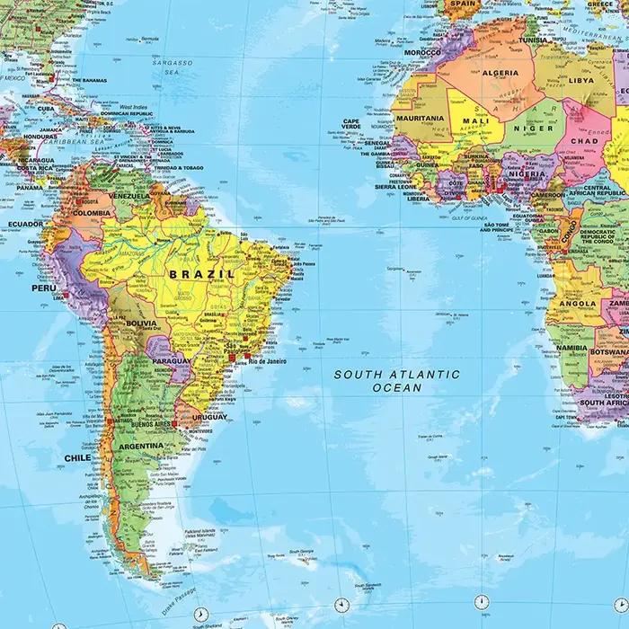 Grande carte du monde pliable 150x100cm