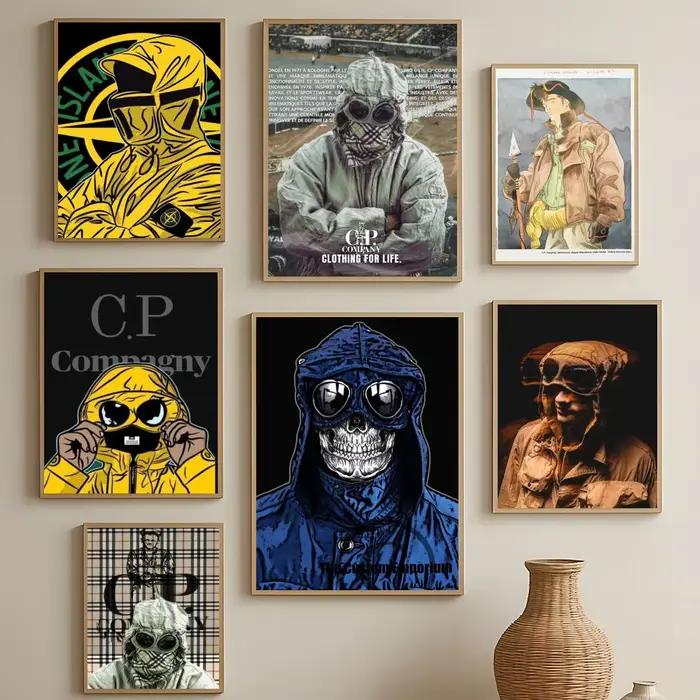 Fashion brand CP. Company Poster HD Self-Adhesive Waterproof Wall Art Easy to Apply Multi-Scene Decor